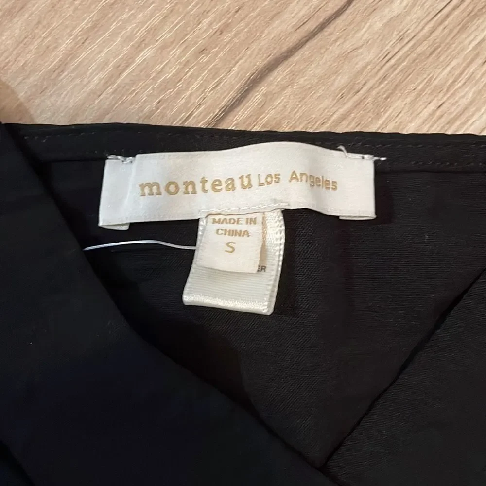 Monteau Los Angeles, women’s black camisole. Size S. NWT - Picture 3 of 5